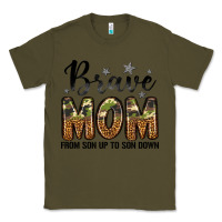 Army Green brave mom from son up to son down Classic Tee - LillyAllenDesigns