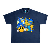 Navy retro disco ball the lucky few smile face Urban Heavy Tee - Artiststas