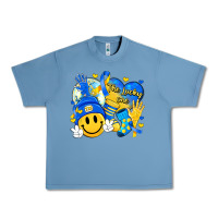 Pebble Blue retro disco ball the lucky few smile face Urban Heavy Tee - Artiststas