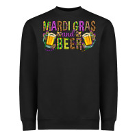 Black mardi gras and beer hjf Heavyweight Sweatshirt - HowdyJamesFarm