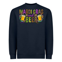 Navy mardi gras and beer hjf Heavyweight Sweatshirt - HowdyJamesFarm