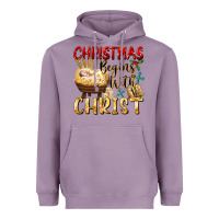 Lavender christmas begins with christ Heavyweight Hoodie - FaDigitalArtStudio