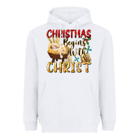 White christmas begins with christ Heavyweight Hoodie - FaDigitalArtStudio