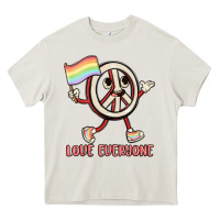 Cream love everyone Heavy Core Tee - MaliasSmallBusiness
