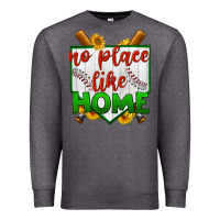 Charcoal Heather no place like home baseball Premium Sweatshirt - BundleAndBundleShop