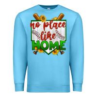 Ocean Blue no place like home baseball Premium Sweatshirt - BundleAndBundleShop