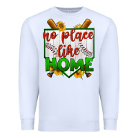 White no place like home baseball Premium Sweatshirt - BundleAndBundleShop