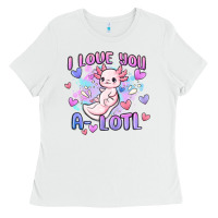 White love you a lotl Ladies Tee - MaliasSmallBusiness