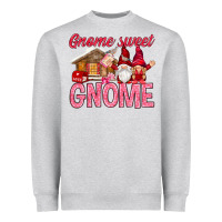 Heather Grey Gnome sweet gnome Valentine's Day Heavyweight Sweatshirt - HowdyJamesFarm
