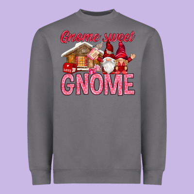 Gnome Sweet Gnome Valentine's Day Heavyweight Sweatshirt Designed By Howdyjamesfarm