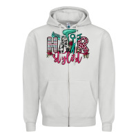 Dove Grey hair stylist Zipper Hoodie - OliviaCreatesArt