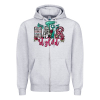 Heather Grey hair stylist Zipper Hoodie - OliviaCreatesArt