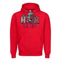 Red hair stylist Zipper Hoodie - OliviaCreatesArt