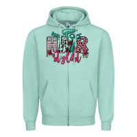 Seafoam hair stylist Zipper Hoodie - OliviaCreatesArt