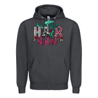 Smoke hair stylist Zipper Hoodie - OliviaCreatesArt