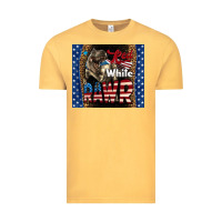 Vintage Mustard Western Red White Rawr Dinosaur Vintage Tee - LillyAllenDesigns