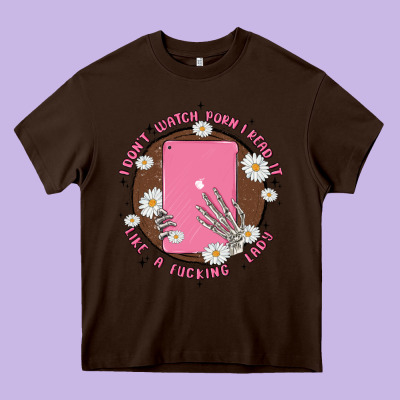 I Don't Watch Prn I Read It Like A Fucking Lady Heavy Core Tee Designed By Maliassmallbusiness
