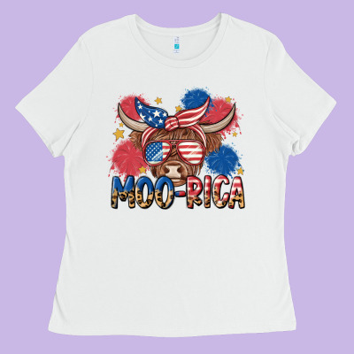 Moo Rica Ladies Tee Designed By Maliassmallbusiness