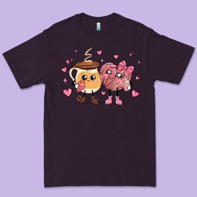 Valentines  Day Conchas And Cafecito Premium Tee Designed By Maliassmallbusiness