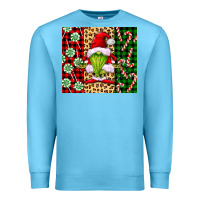 Ocean Blue green christmas gnome Premium Sweatshirt - FaDigitalArtStudio