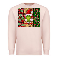Pale Pink green christmas gnome Premium Sweatshirt - FaDigitalArtStudio