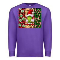 Purple green christmas gnome Premium Sweatshirt - FaDigitalArtStudio