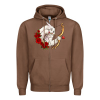Chestnut cupid cat Zipper Hoodie - OliviaCreatesArt