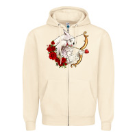 Sandshell cupid cat Zipper Hoodie - OliviaCreatesArt