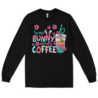 Black some bunny needs coffee easter Long Sleeve Tee - Jasminsmagicworld