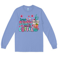 Colony Blue some bunny needs coffee easter Long Sleeve Tee - Jasminsmagicworld