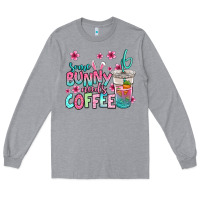 Heather Grey some bunny needs coffee easter Long Sleeve Tee - Jasminsmagicworld