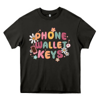 Asphalt phone wallet keys Heavy Core Tee - MaliasSmallBusiness