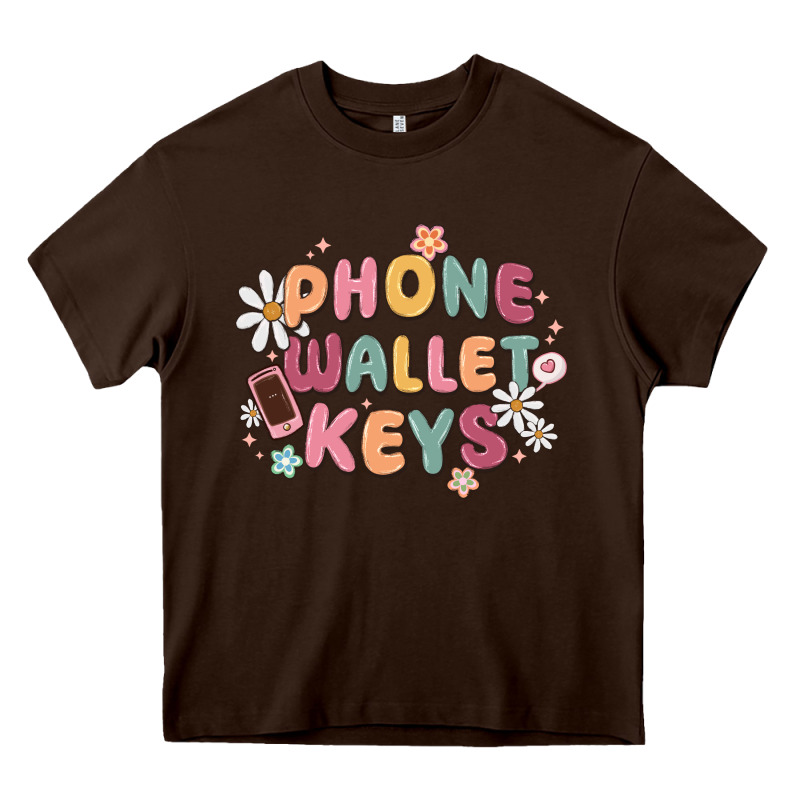 Phone Wallet Keys Heavy Core Tee by MaliasSmallBusiness | Teevron