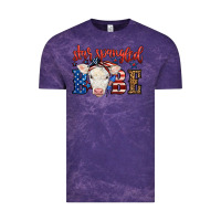 Cloud Purple Western Star Spangled Baby Cow Vintage Tee - LillyAllenDesigns