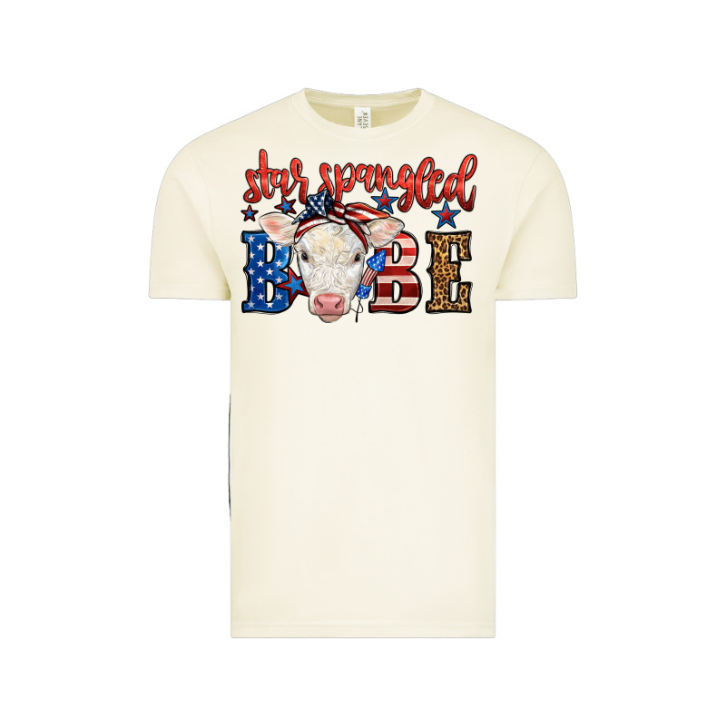 Western Star Spangled Baby Cow Vintage Tee by LillyAllenDesigns | Teevron