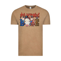Vintage Coffee Western Star Spangled Baby Cow Vintage Tee - LillyAllenDesigns