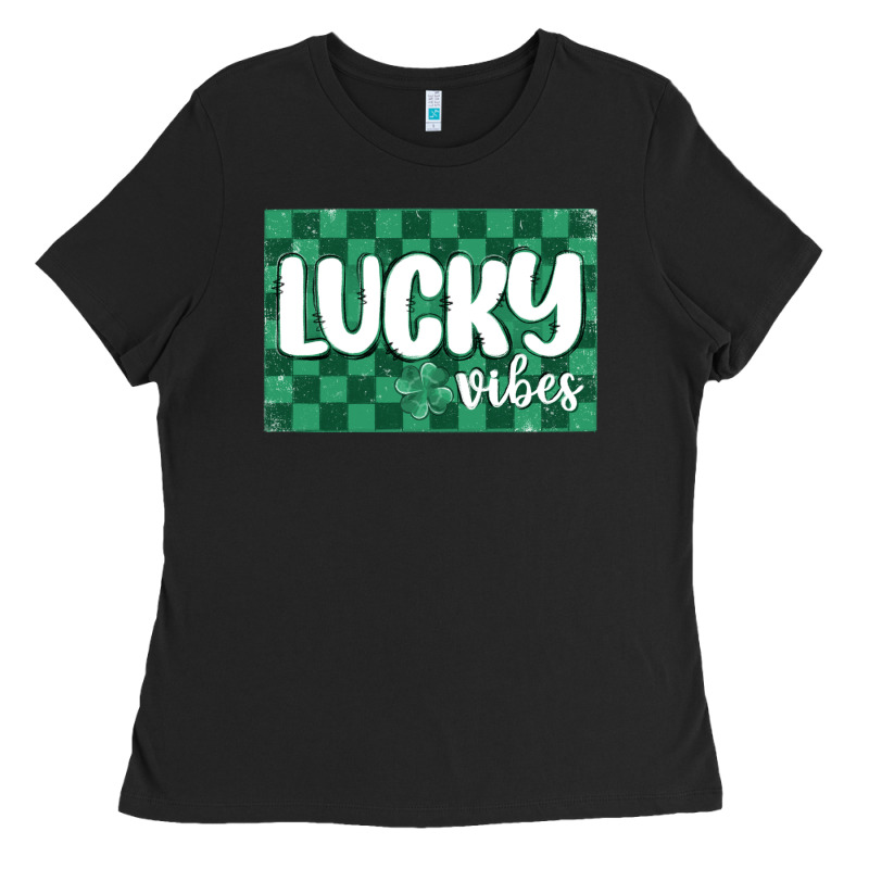 Lucky Vibes Ladies Tee by MaliasSmallBusiness | Teevron