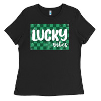 Black lucky vibes Ladies Tee - MaliasSmallBusiness
