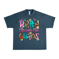 Midnight Navy pray through the chaos Urban Heavy Tee - Artiststas