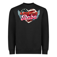 Black American babe Heavyweight Sweatshirt - HowdyJamesFarm