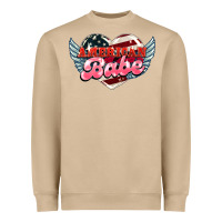 Mushroom American babe Heavyweight Sweatshirt - HowdyJamesFarm