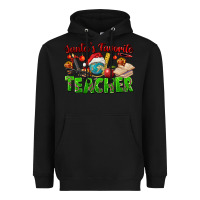 Black Santa's Favorite Teacher Heavyweight Hoodie - FaDigitalArtStudio