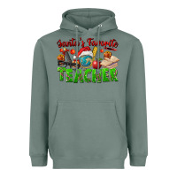 Sage Santa's Favorite Teacher Heavyweight Hoodie - FaDigitalArtStudio