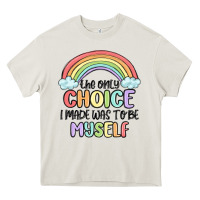 Cream gay pride Heavy Core Tee - MaliasSmallBusiness