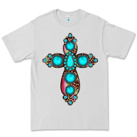 Dove Grey gemstone cross Premium Tee - JahusDesignShop