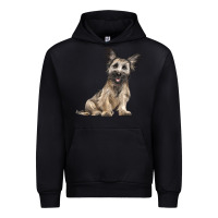 Black Skye Terrier Dog Illustrations Urban Hoodie - LillyAllenDesigns
