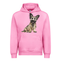 Fuchsia Pink Skye Terrier Dog Illustrations Urban Hoodie - LillyAllenDesigns
