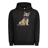 Pigment Black Skye Terrier Dog Illustrations Urban Hoodie - LillyAllenDesigns