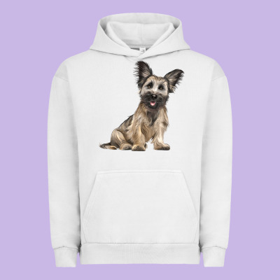 Skye Terrier Dog Illustrations Urban Hoodie Designed By Lillyallendesigns