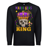 Black skull mardi gras king Premium Sweatshirt - FaDigitalArtStudio